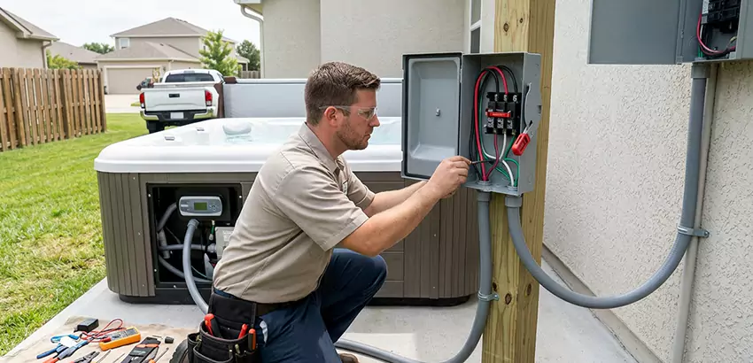 Outdoor Hot Tub Electrical Installation in Westerville